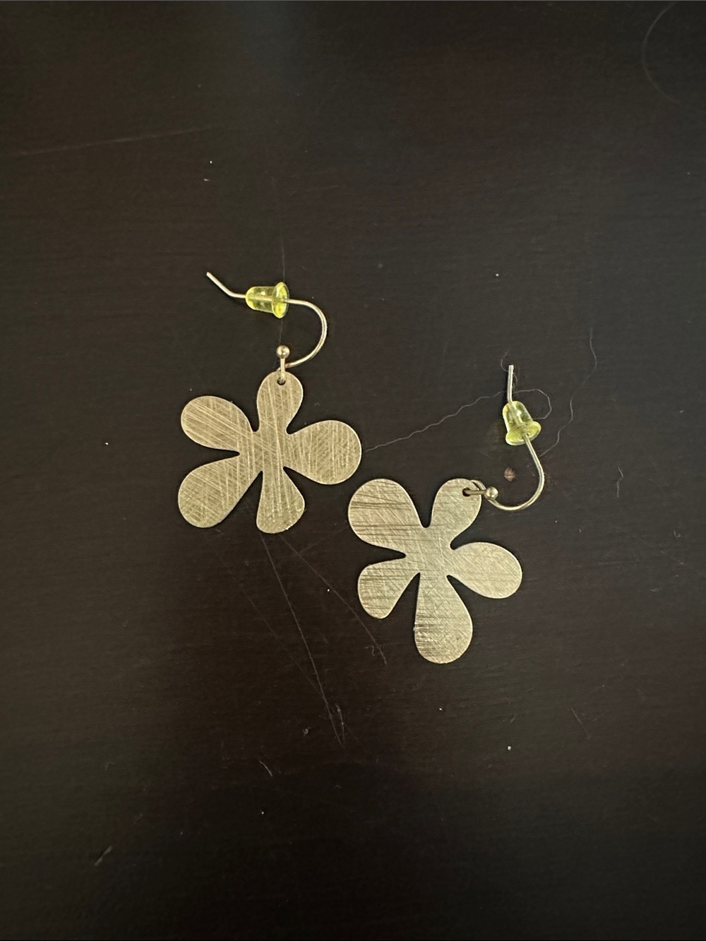 Gold Floral Dangle Earrings - Women Accessories